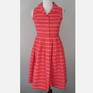Talbots Sleeveless Striped Dress